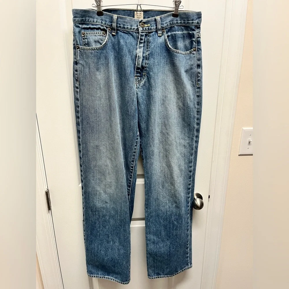 J.Crew Factory Men’s Relaxed Fit Jeans 34x34 100% Cotton Medium Wash